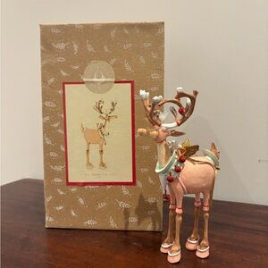 Patience Brewster MacKenzie-Childs Dash Away Cupid Reindeer Ornament